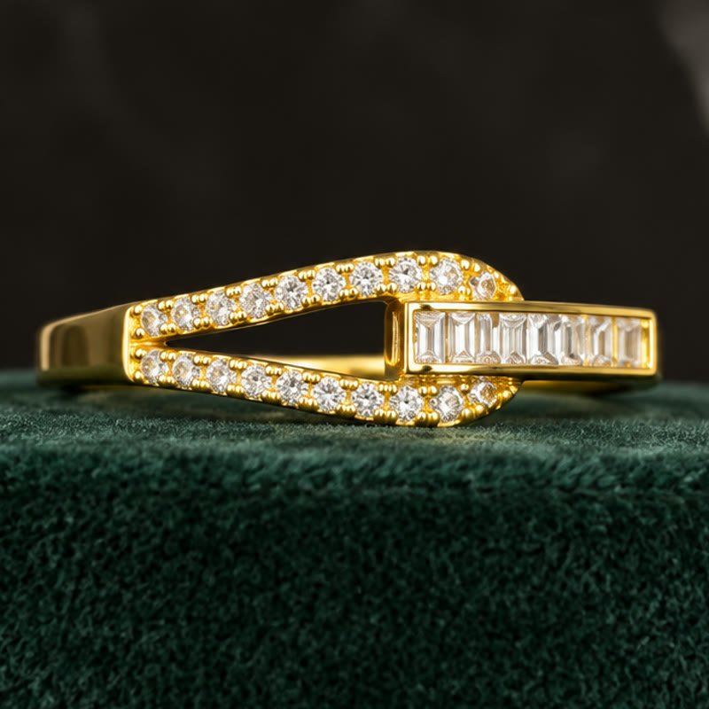 Anillo Aura, baño en oro 18K