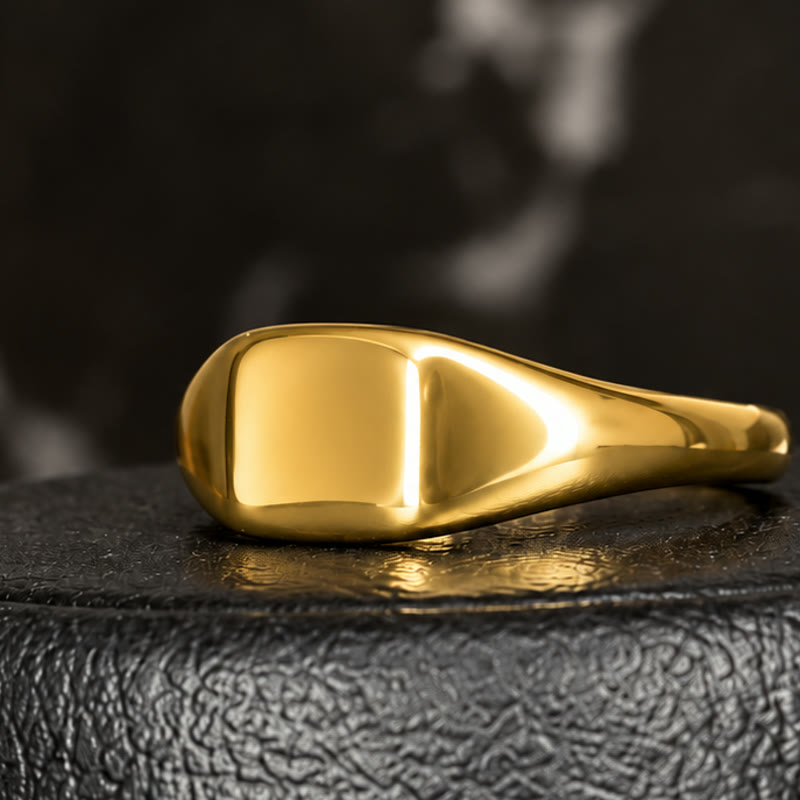 Anillo Rectangular, baño en oro 18K